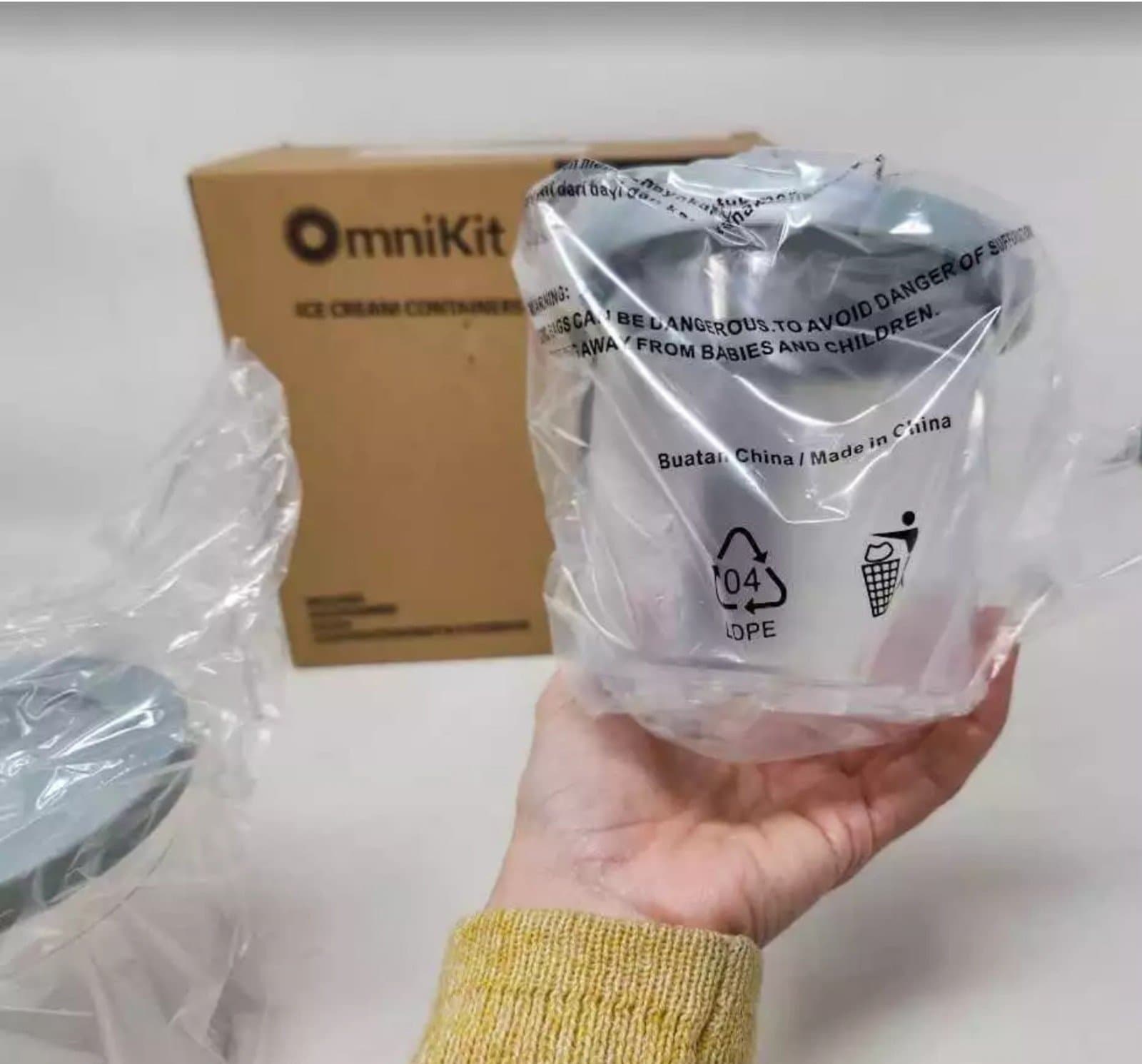 OmniKit 4 pack ice cream freezer containers for ice cream maker - Thumbnail 2