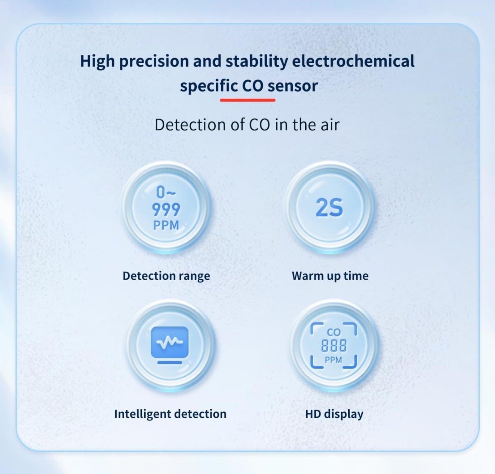 Carbon Monoxide Detector, Portable Mini CO Detector with Alarm - Thumbnail 5