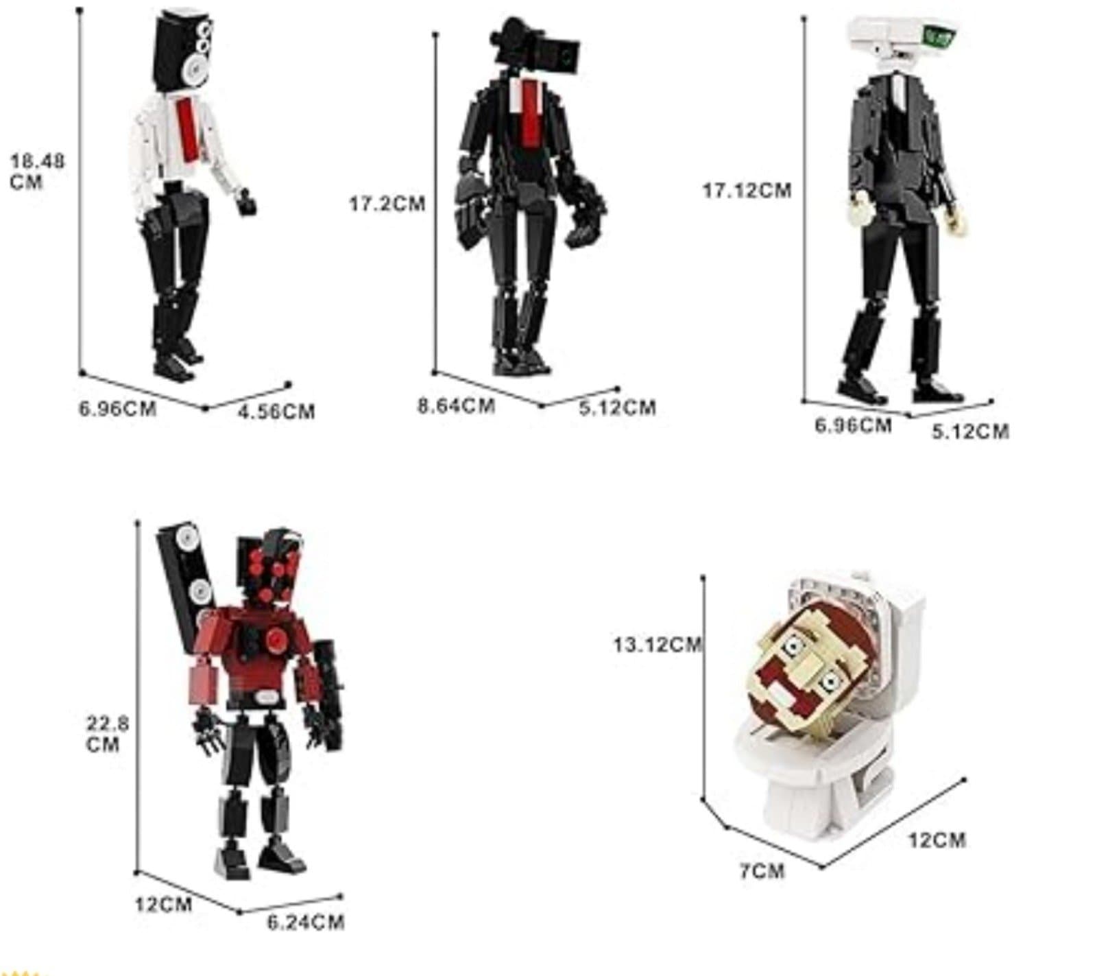 Skibidi Toilet Lego Blocks Toilet Man/Speaker/Cameraman/TV Man - Thumbnail 5
