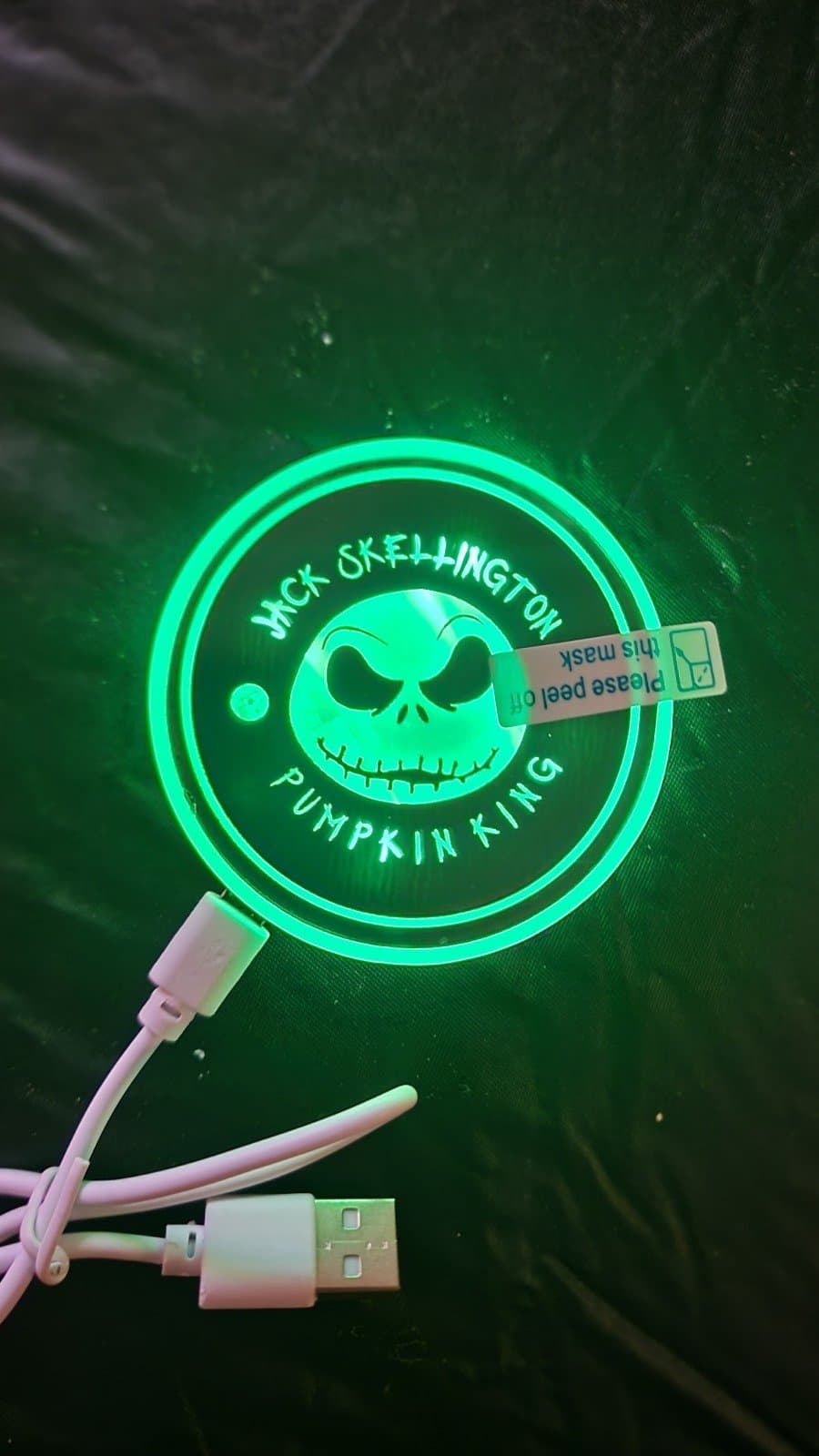 Car Cupholder Lights Jack Skellington Pumpkin King - Thumbnail 2