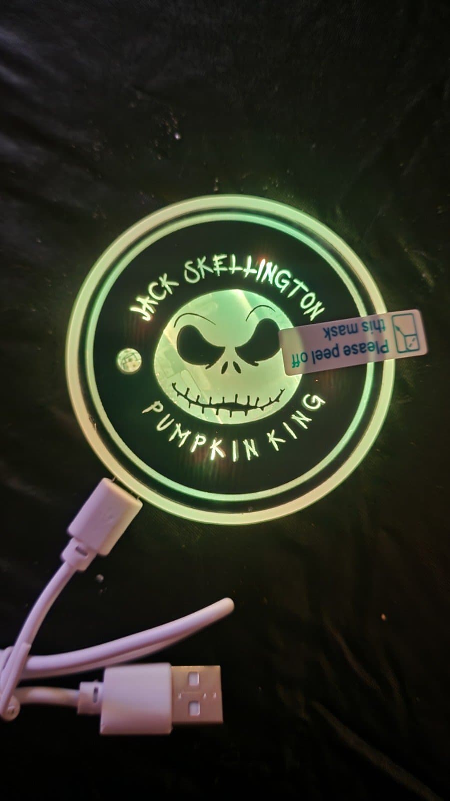 Car Cupholder Lights Jack Skellington Pumpkin King - Thumbnail 3