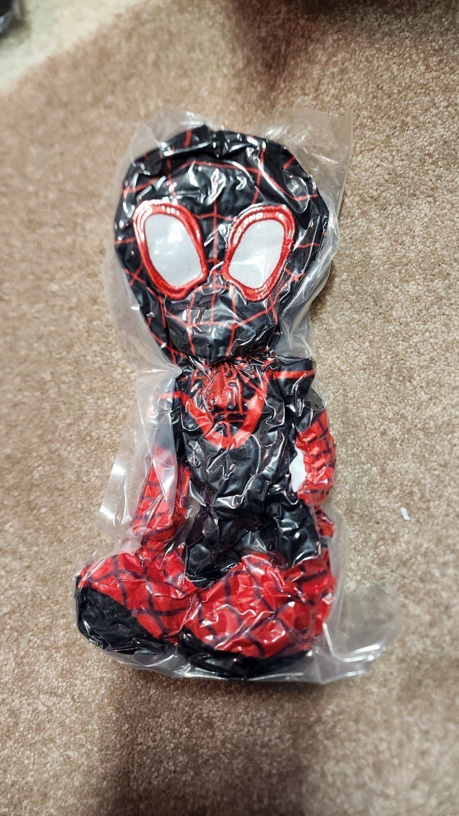 Black Spiderman Plush Toy XL 24'' Miles Morales Spiderman - Thumbnail 4