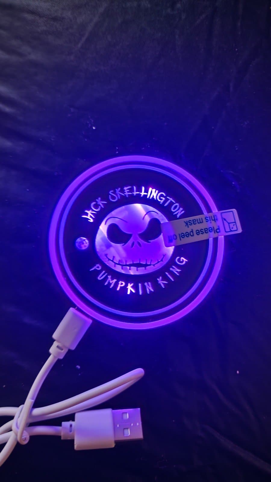 Car Cupholder Lights Jack Skellington Pumpkin King - Thumbnail 7