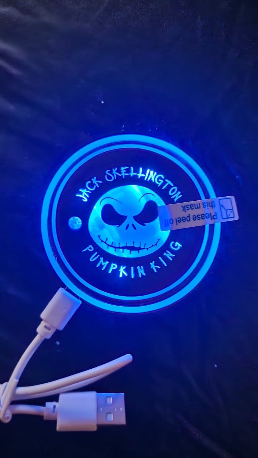 Car Cupholder Lights Jack Skellington Pumpkin King - Thumbnail 5