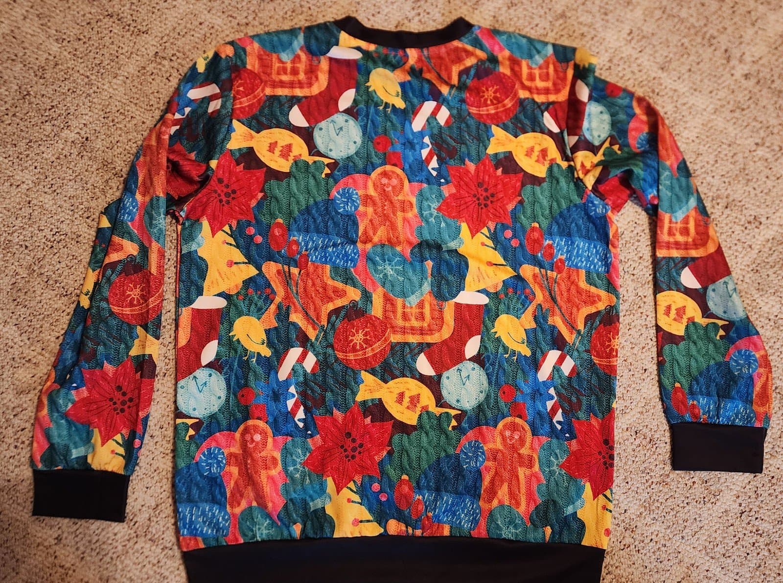 Ugly Christmas Sweater Santa Rocking Out sz 2X - Thumbnail 4