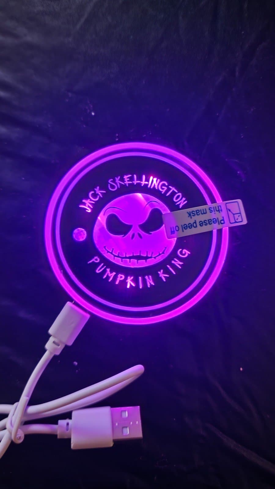 Car Cupholder Lights Jack Skellington Pumpkin King - Thumbnail 6
