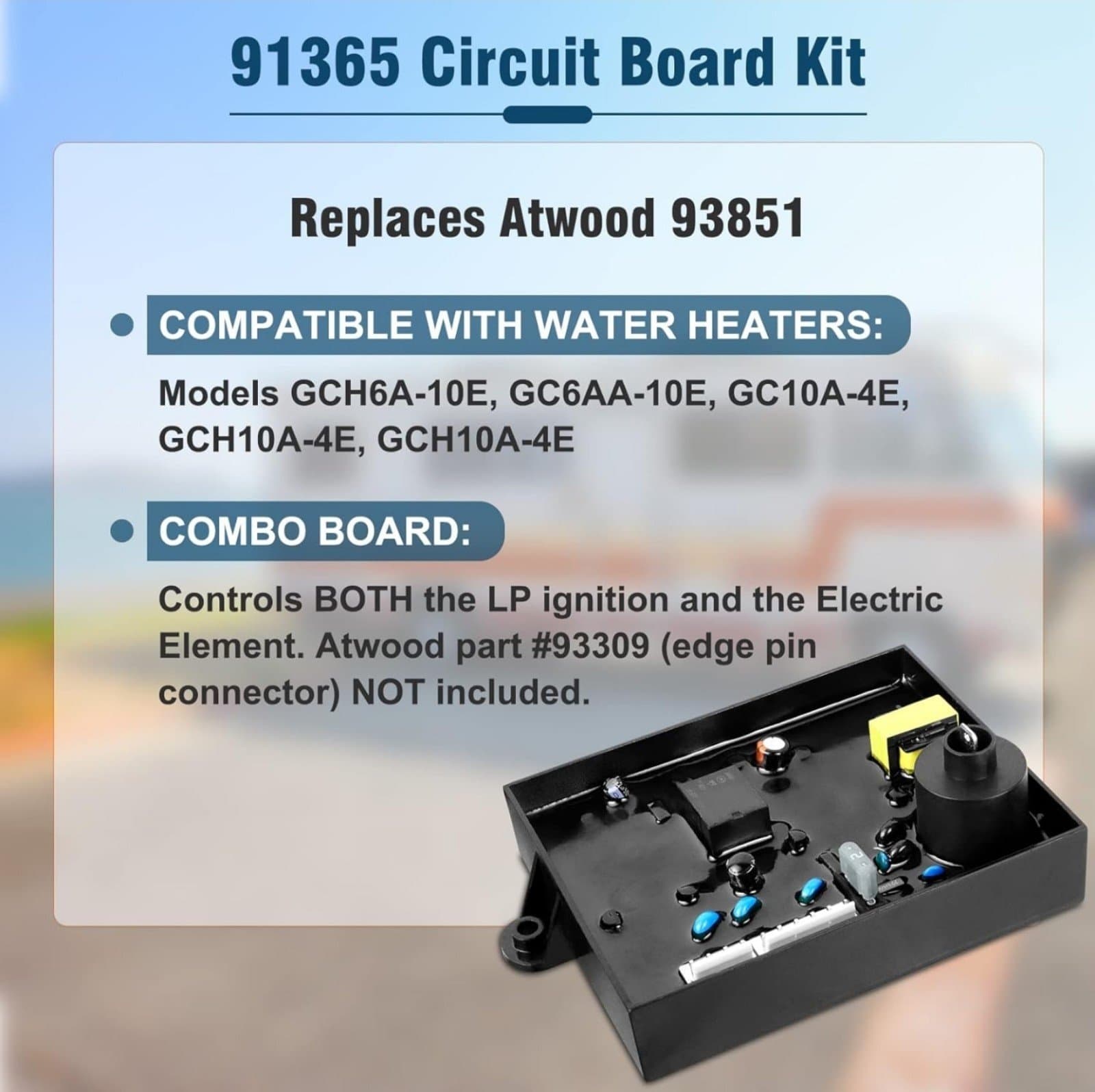 RV Water Heater Control Circuit Board Compatible - Thumbnail 2