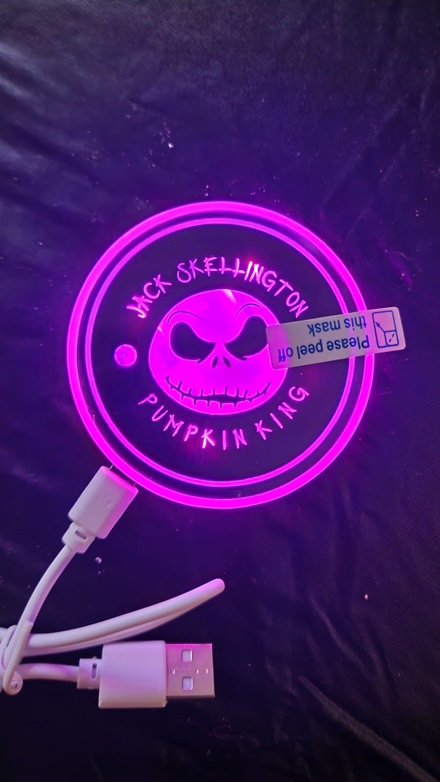 Car Cupholder Lights Jack Skellington Pumpkin King - Thumbnail 4