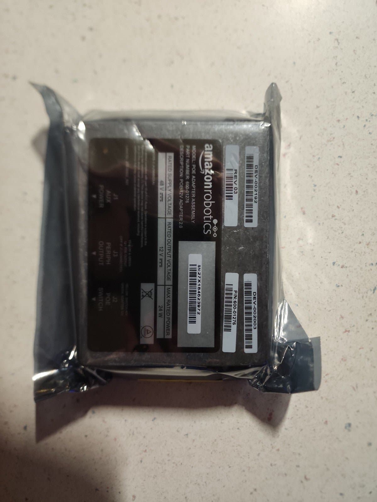 Amazon Robotics PoE Adapter Assembly 600-01276 48v 12v 24w AUX RJ45 Ethernet AMZ - Image 1
