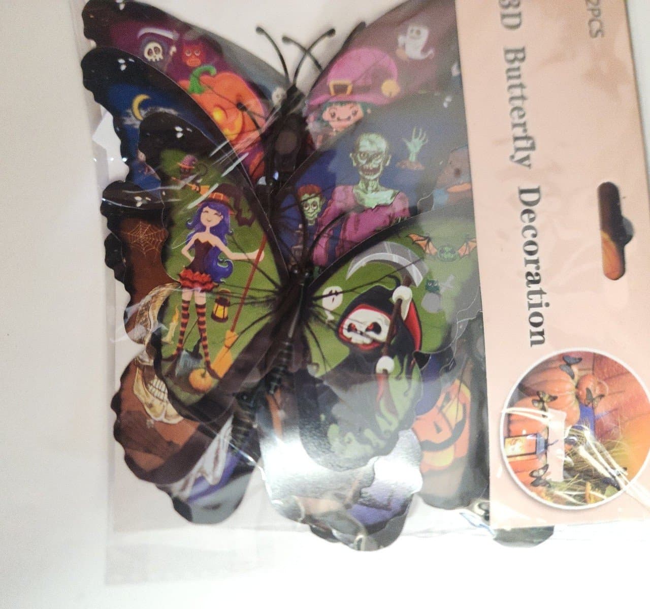 12pc Butterfly Halloween Decorations - Thumbnail 2