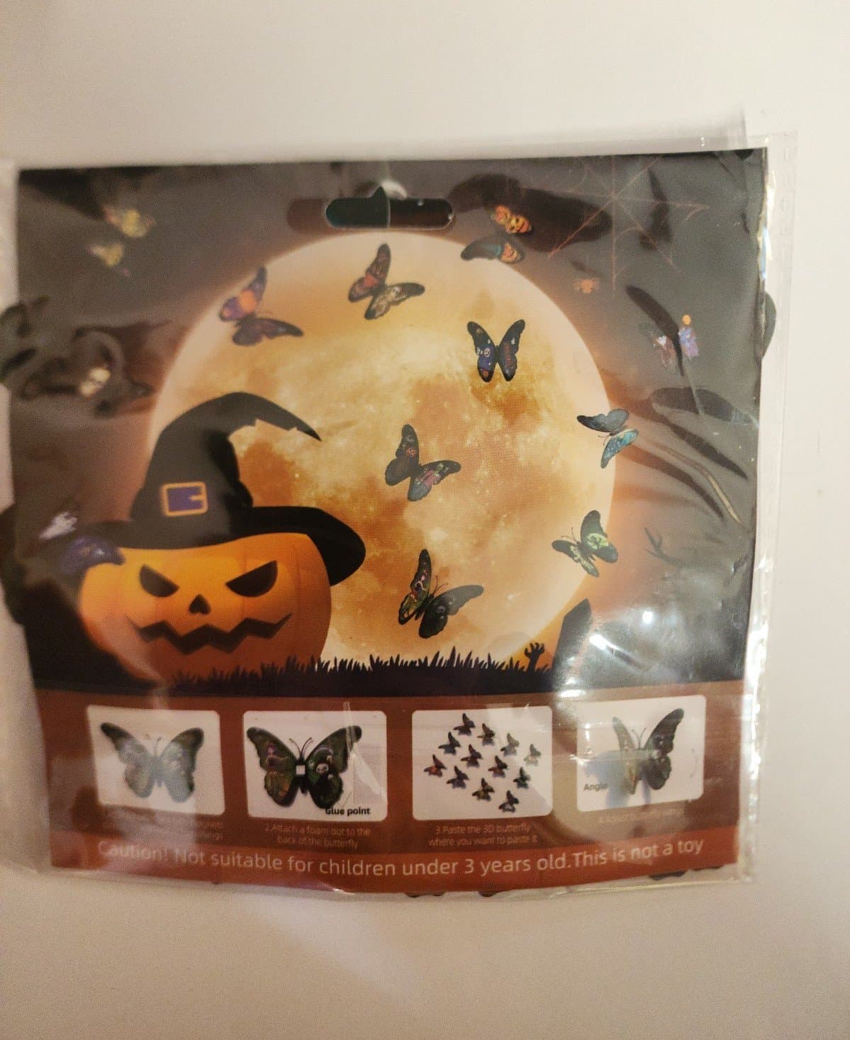 12pc Butterfly Halloween Decorations - Thumbnail 3