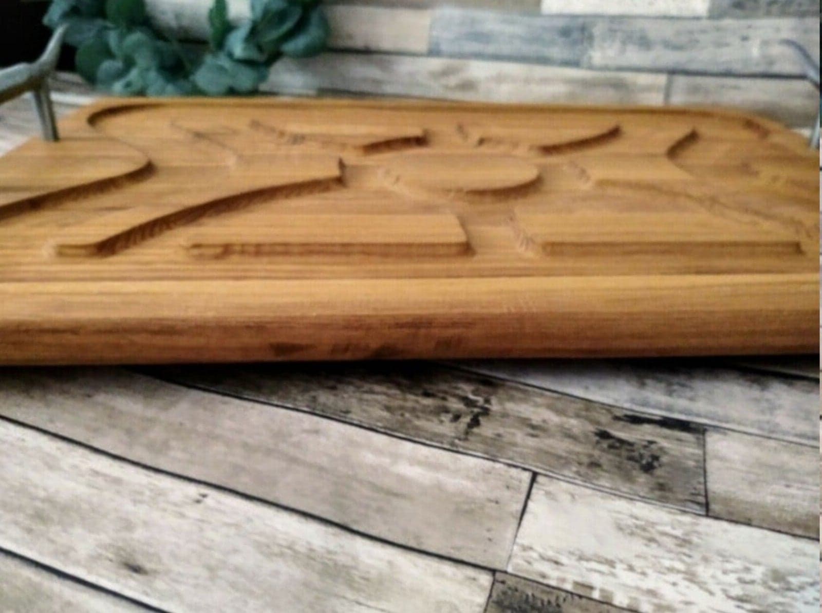 Longhorn Serving Tray w/ metal longhorn handles - Thumbnail 5