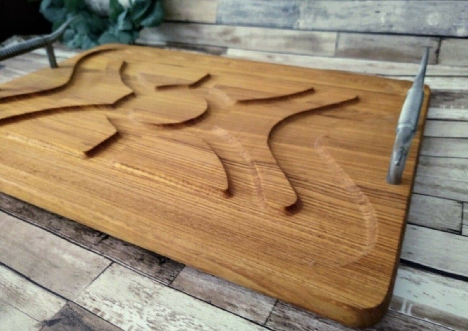 Longhorn Serving Tray w/ metal longhorn handles - Thumbnail 3