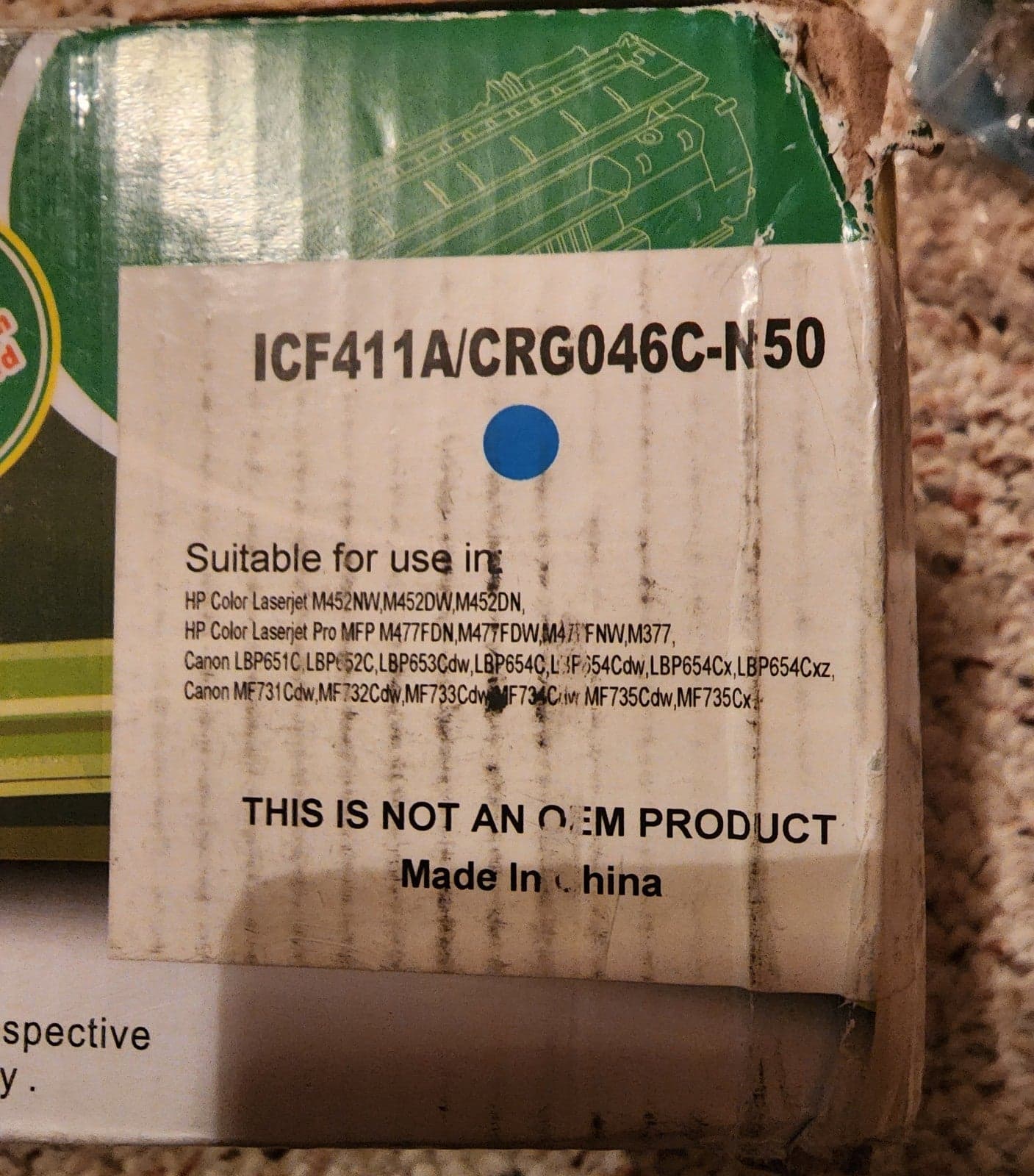 Toner Cartridge for ICF411A/CRG046C-N50-Brand new - Thumbnail 5