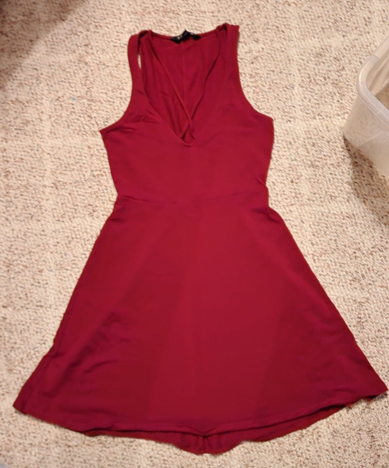 Express Burgundy mini dress sz S - Thumbnail 3