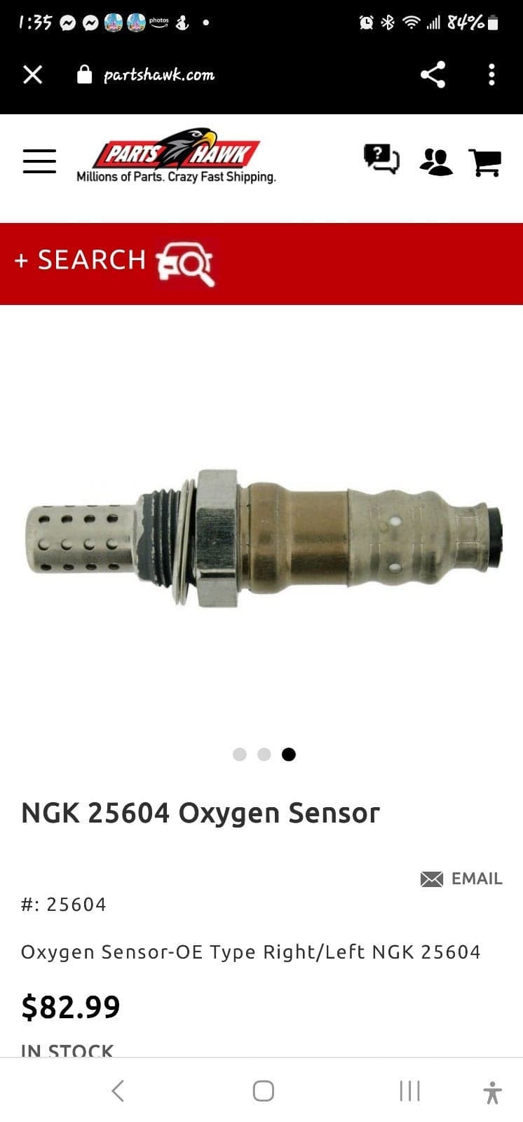 Voltswagen NGK 25604 Oxygen Sensor - Thumbnail 2