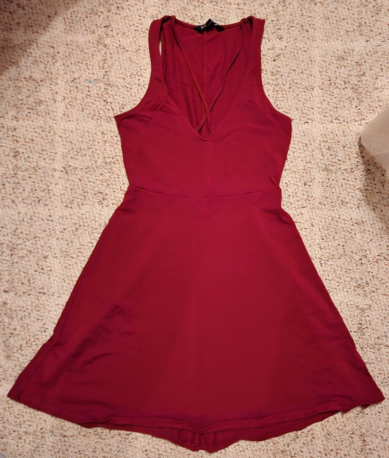 Express Burgundy mini dress sz S - Thumbnail 2
