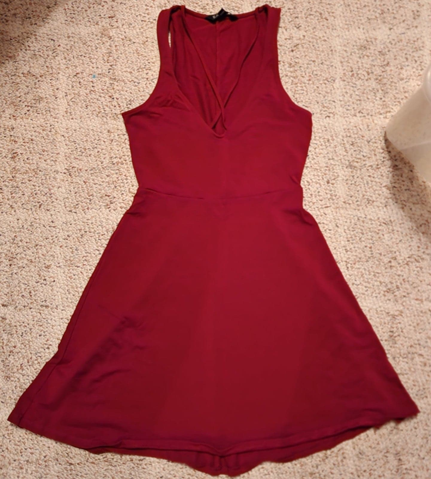 Express Burgundy mini dress sz S - Image 1