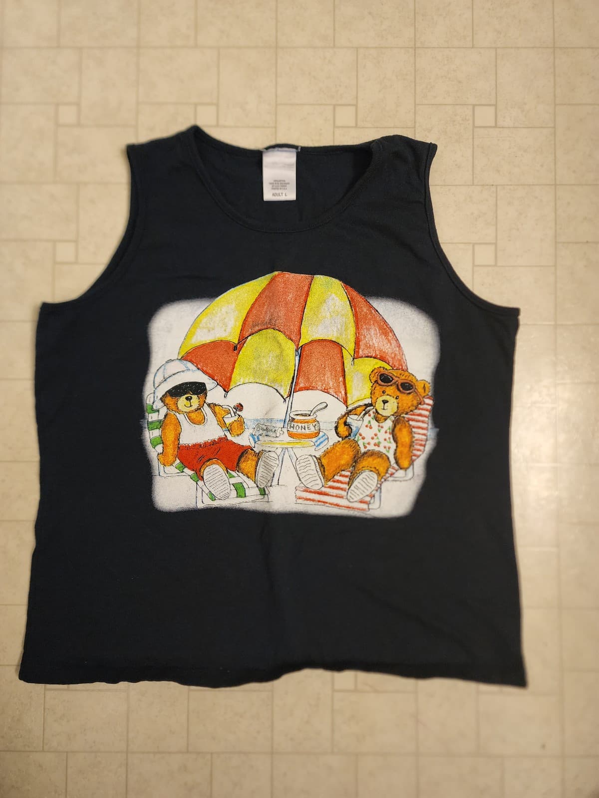 Like new Teddy bear Tank Top sz Large - Image 1