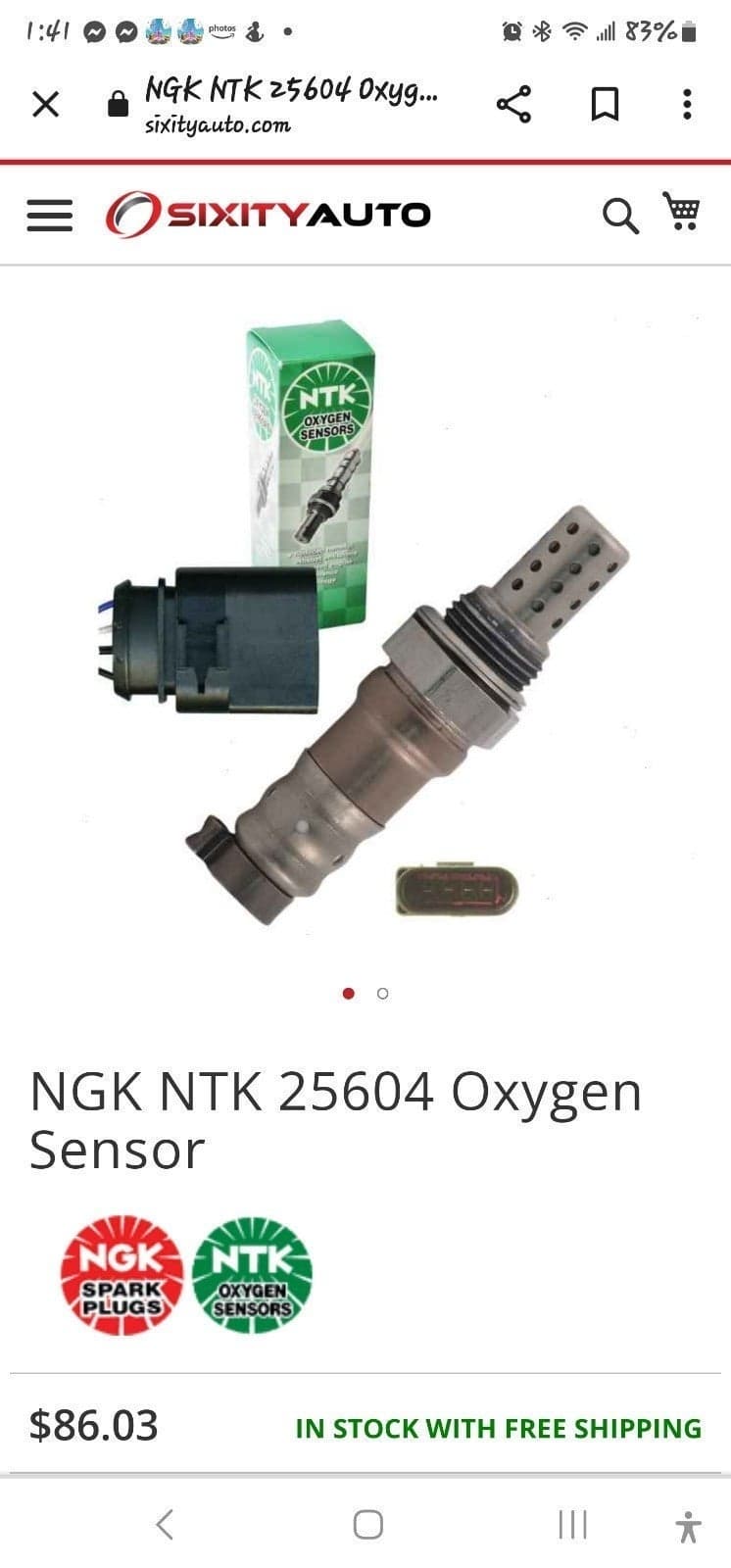 Voltswagen NGK 25604 Oxygen Sensor - Thumbnail 4
