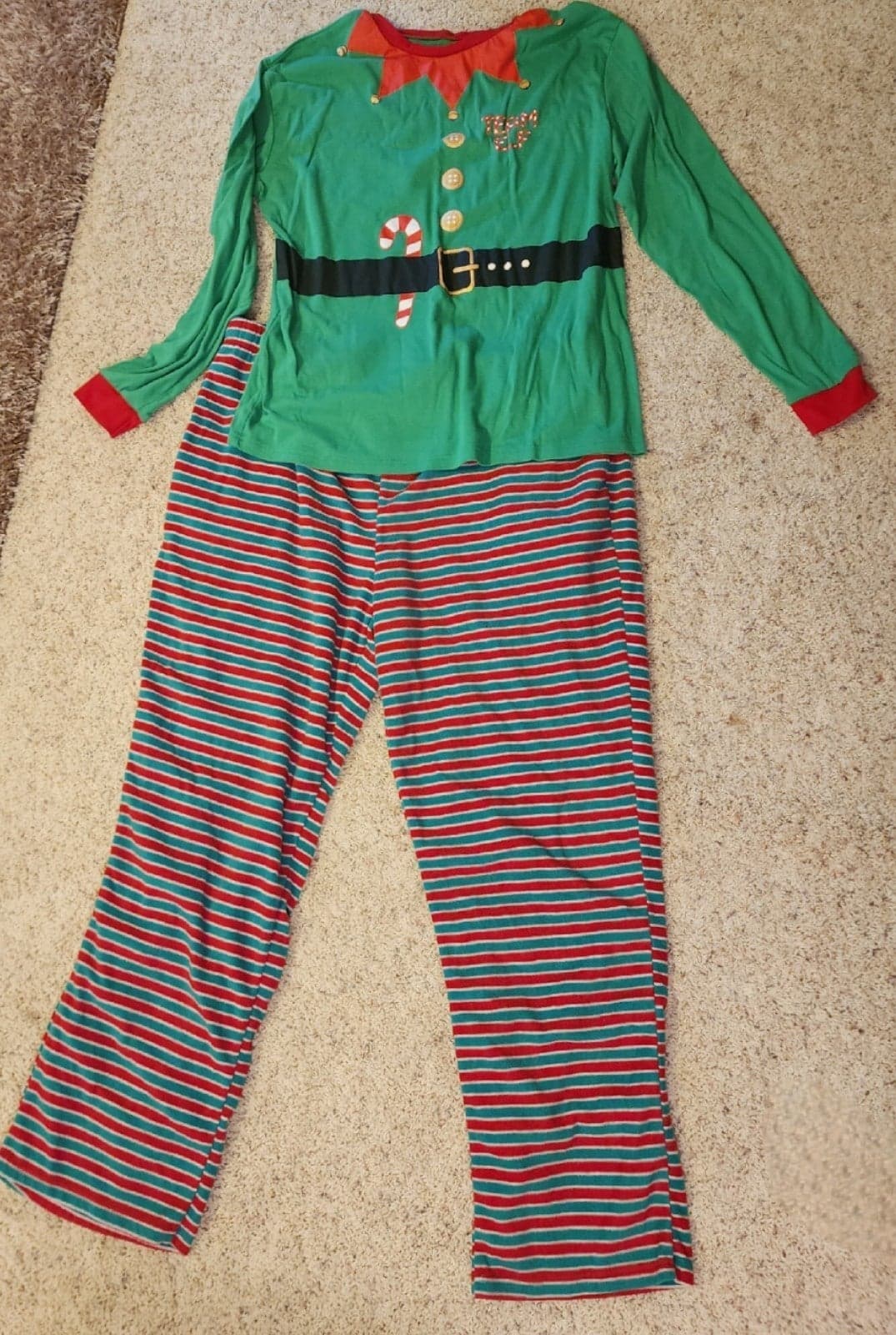Merry Moments Christmas Elf Pajamas szXL - Image 1