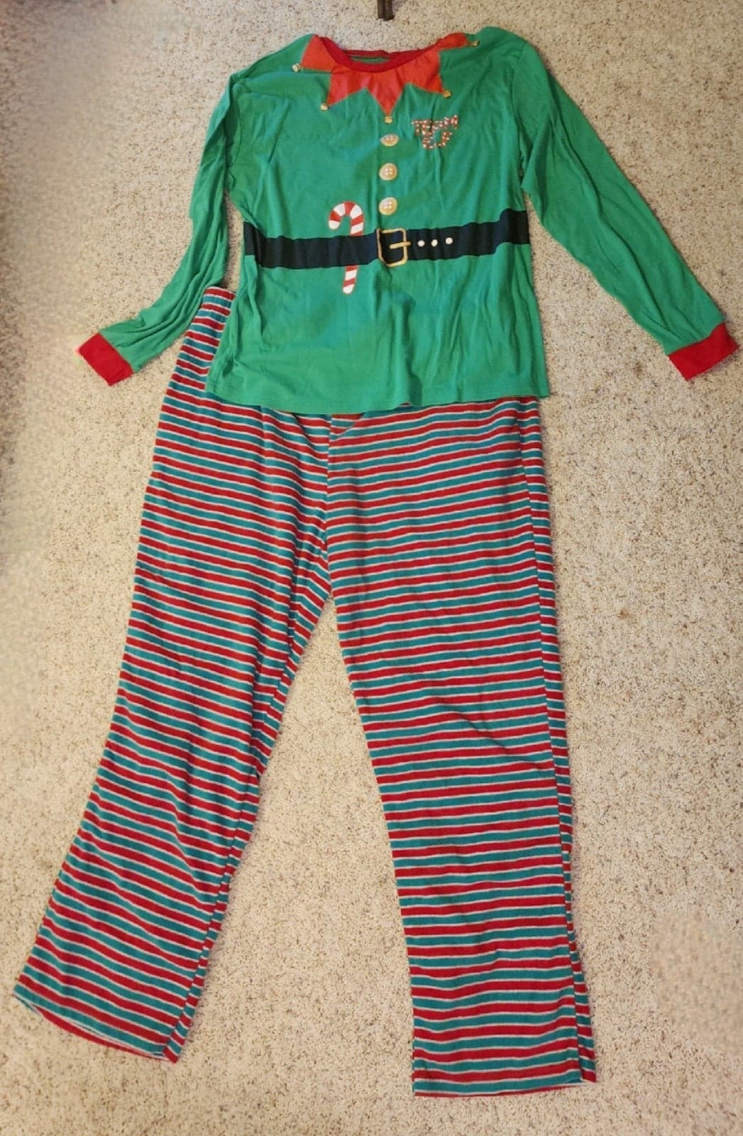 Merry Moments Christmas Elf Pajamas szXL - Thumbnail 2