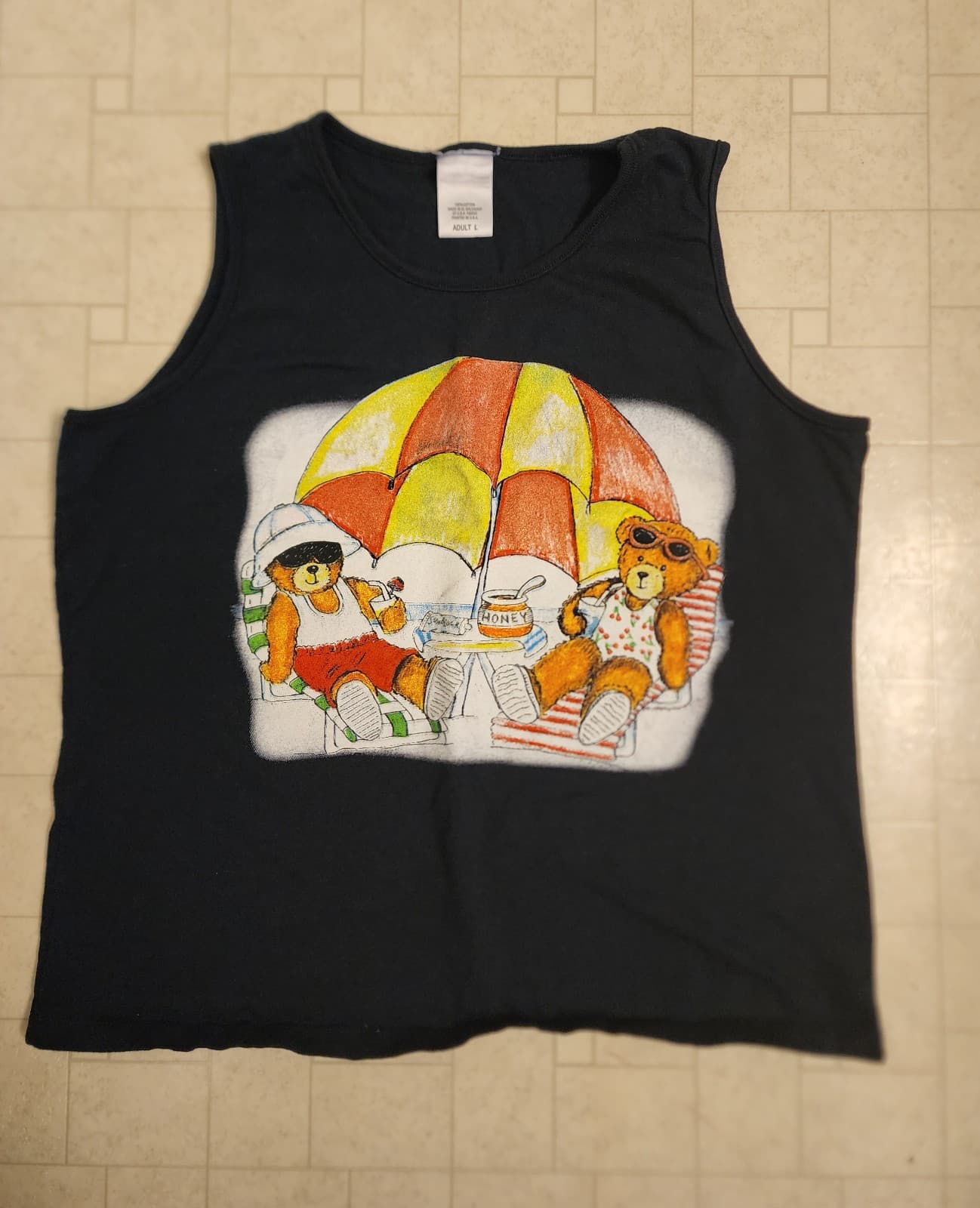 Like new Teddy bear Tank Top sz Large - Thumbnail 2