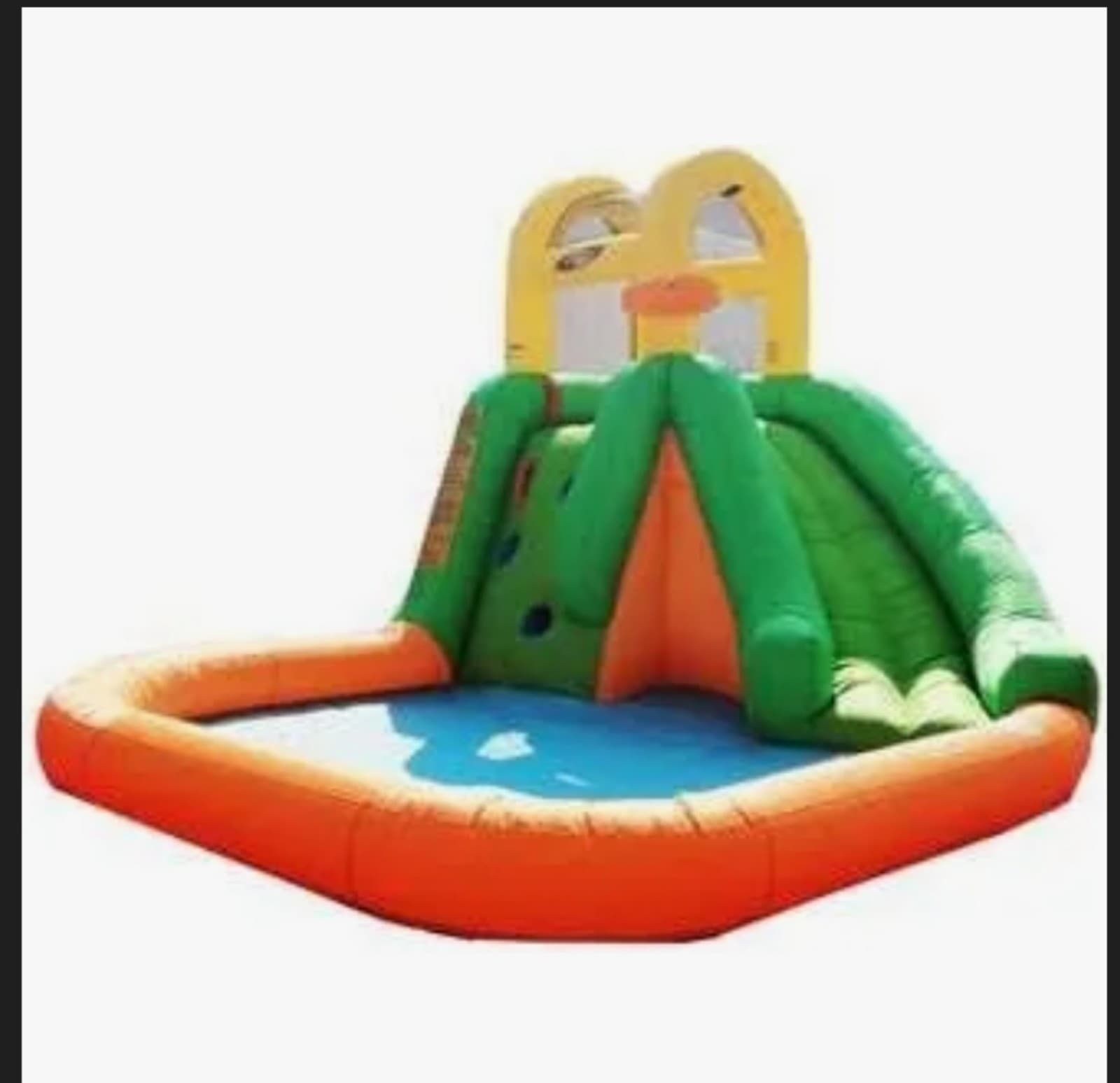 Splash Fun Giant Slide Backyard Inflatable Water Park Splash Pad with Basketball - Image 1