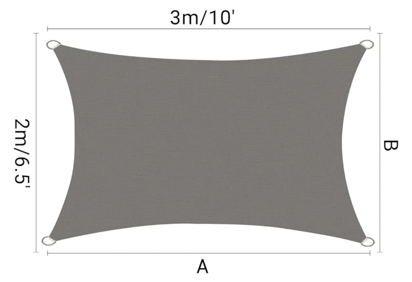 Sun Shade Waterproof Canopy Effectively 95% UV Block 6.5'x10' - Thumbnail 2