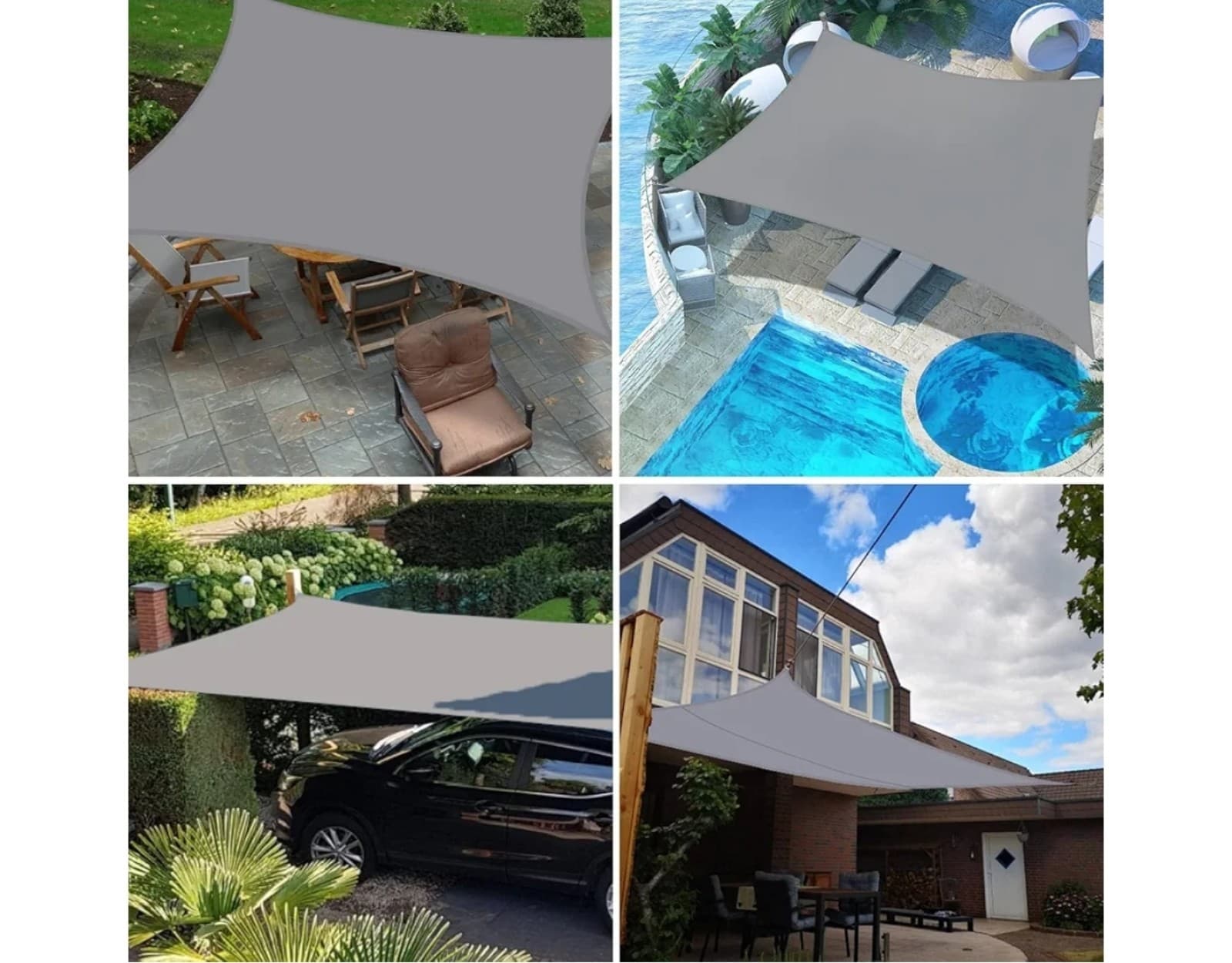 Sun Shade Waterproof Canopy Effectively 95% UV Block 6.5'x10' - Thumbnail 7
