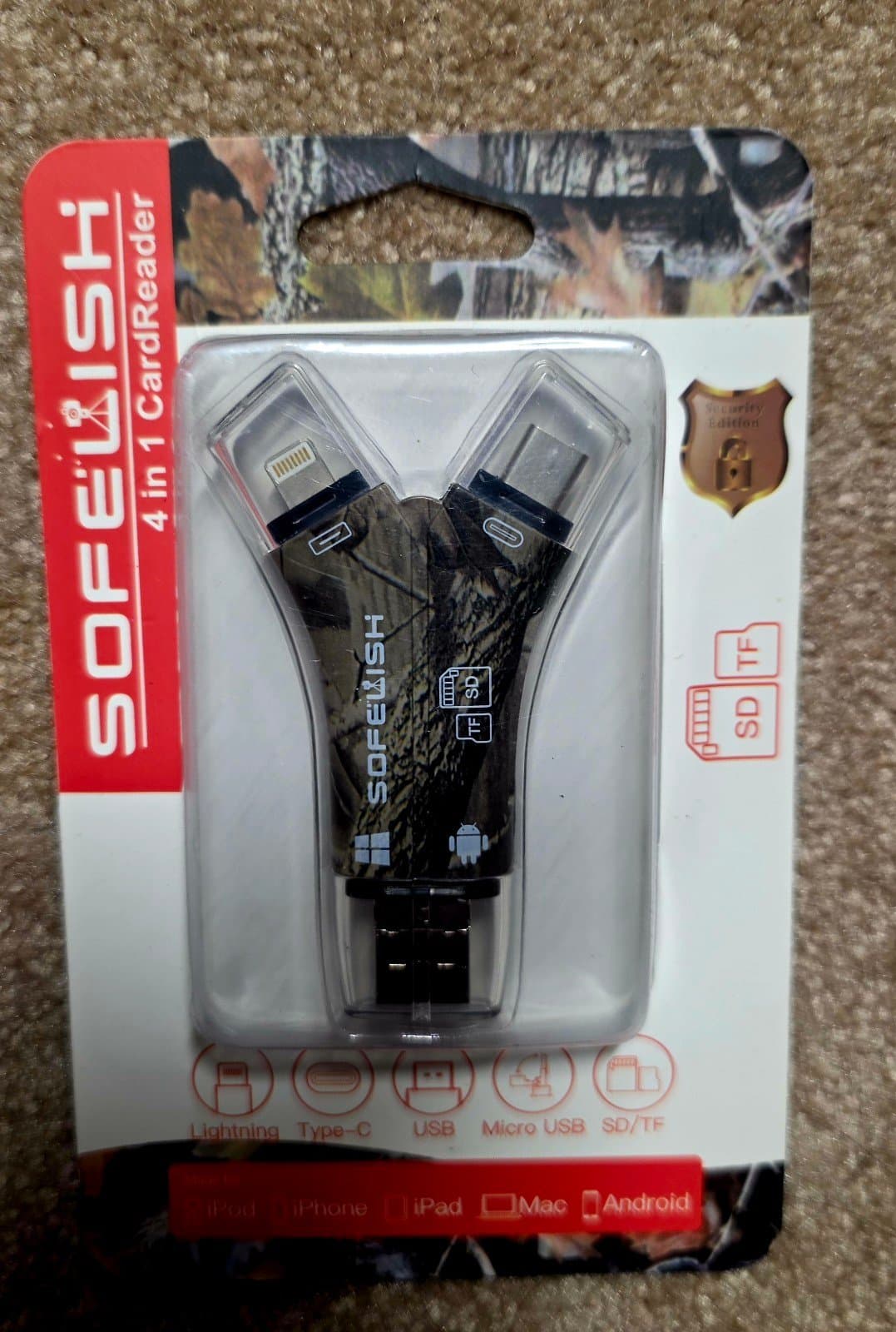 SD Card Reader for iPhone/iPad/Android/Mac/PC/Camera, 4 in1 Micro SD Card Reader - Thumbnail 4