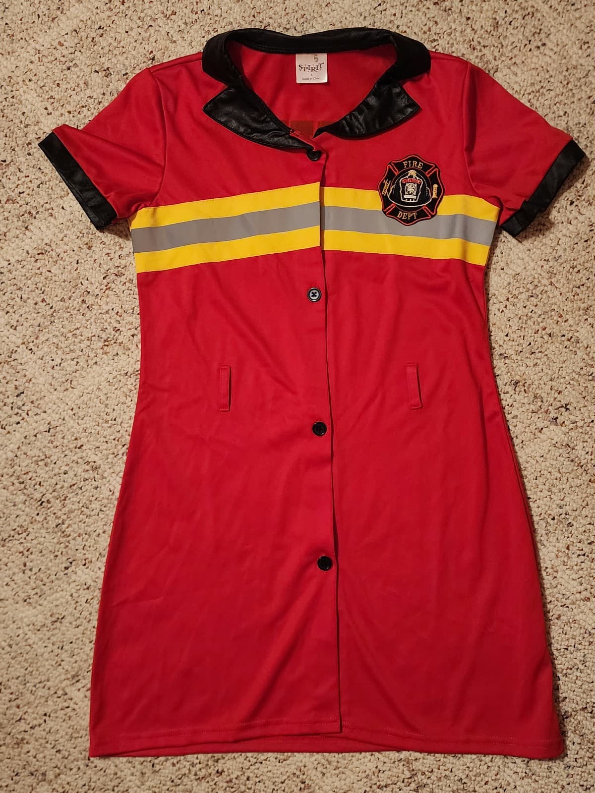 Hot Fire Woman Zip-Up Adult Women Costume Firefighter Large - Image 1