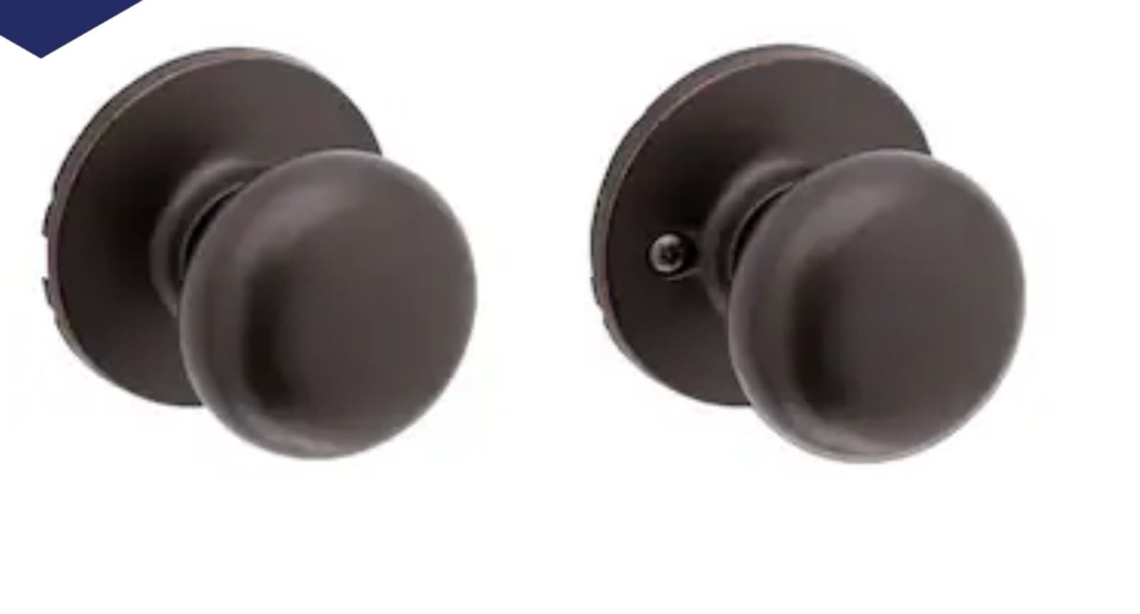 Door Knobs RELIABILT Baron Antique Bronze Interior Hall/Closet Passage Door Knob - Image 1