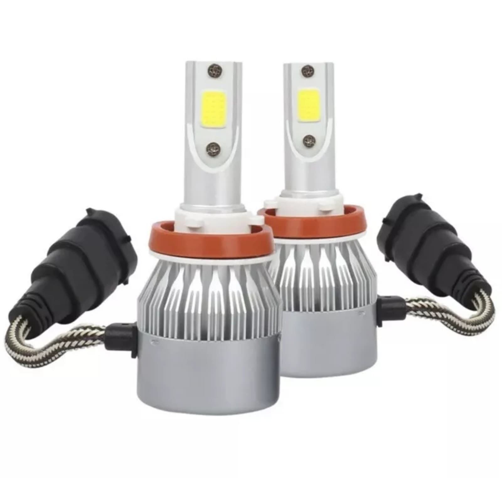 C6 (HB4) 9006 LED Headlight Kit 6500K White Low Beam Bulbs - Thumbnail 2