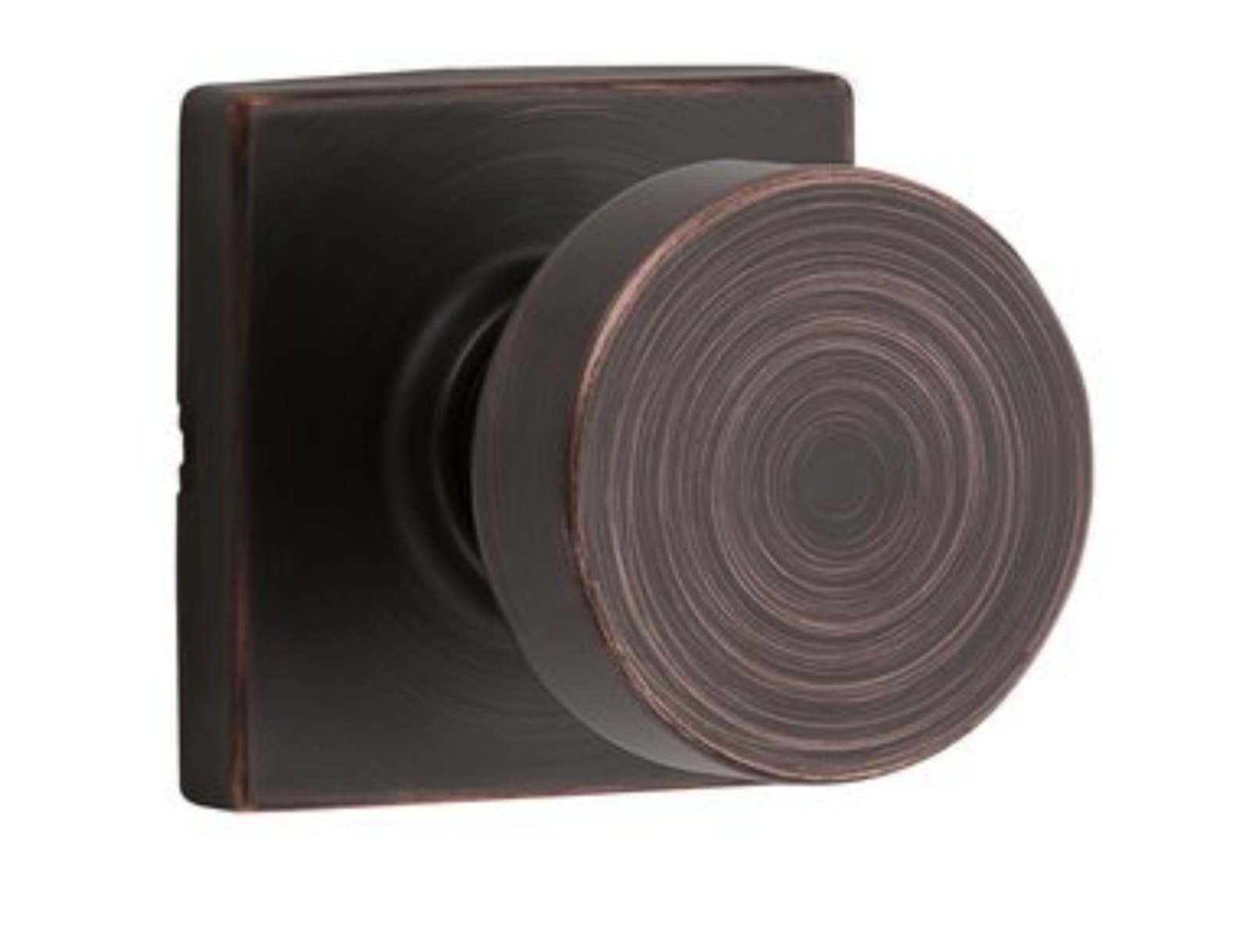 Kwikset Pismo Passage Knobset with Square Rosette Venetian Bronze - Image 1