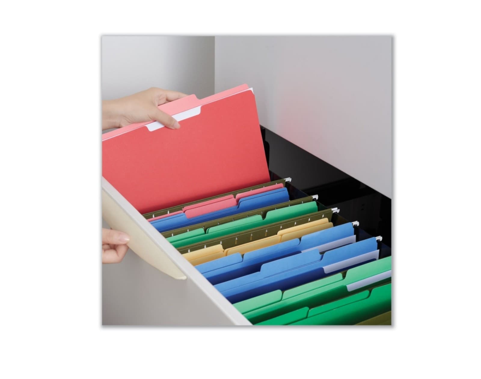 Universal Deluxe Colored Top Tab File Folders, 1/3-Cut Tabs:Legal Size 50ct - Thumbnail 4