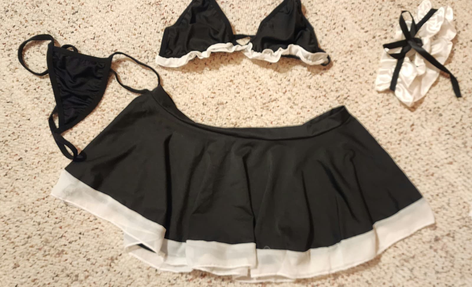 Women's French Maid 7pc Costume sz M/L - Thumbnail 5