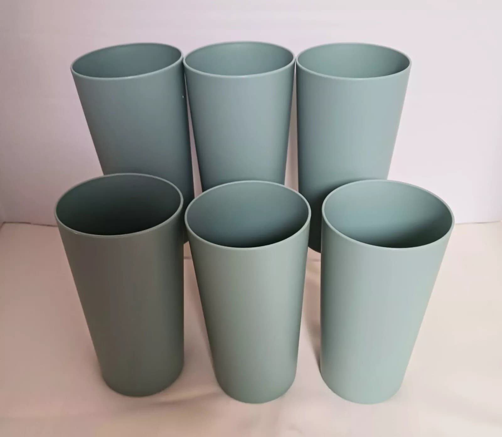 Teal Mainstays Plastic 26 Ounce Tumbler Cups Set Of 6, - Image 1