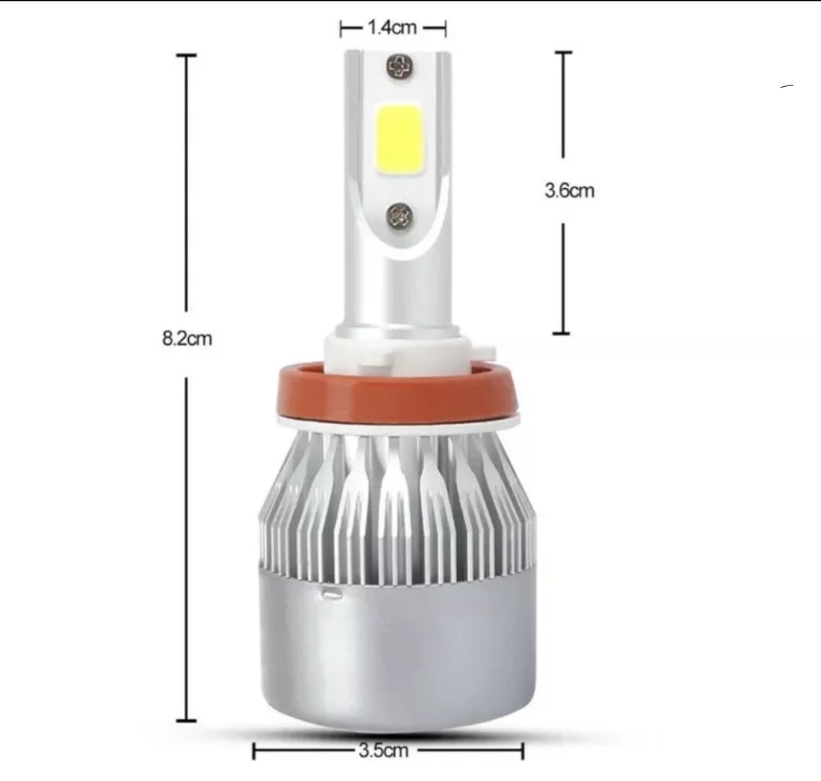 C6 (HB4) 9006 LED Headlight Kit 6500K White Low Beam Bulbs - Thumbnail 5