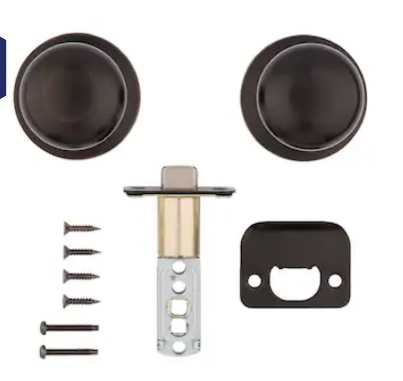 Door Knobs RELIABILT Baron Antique Bronze Interior Hall/Closet Passage Door Knob - Thumbnail 5