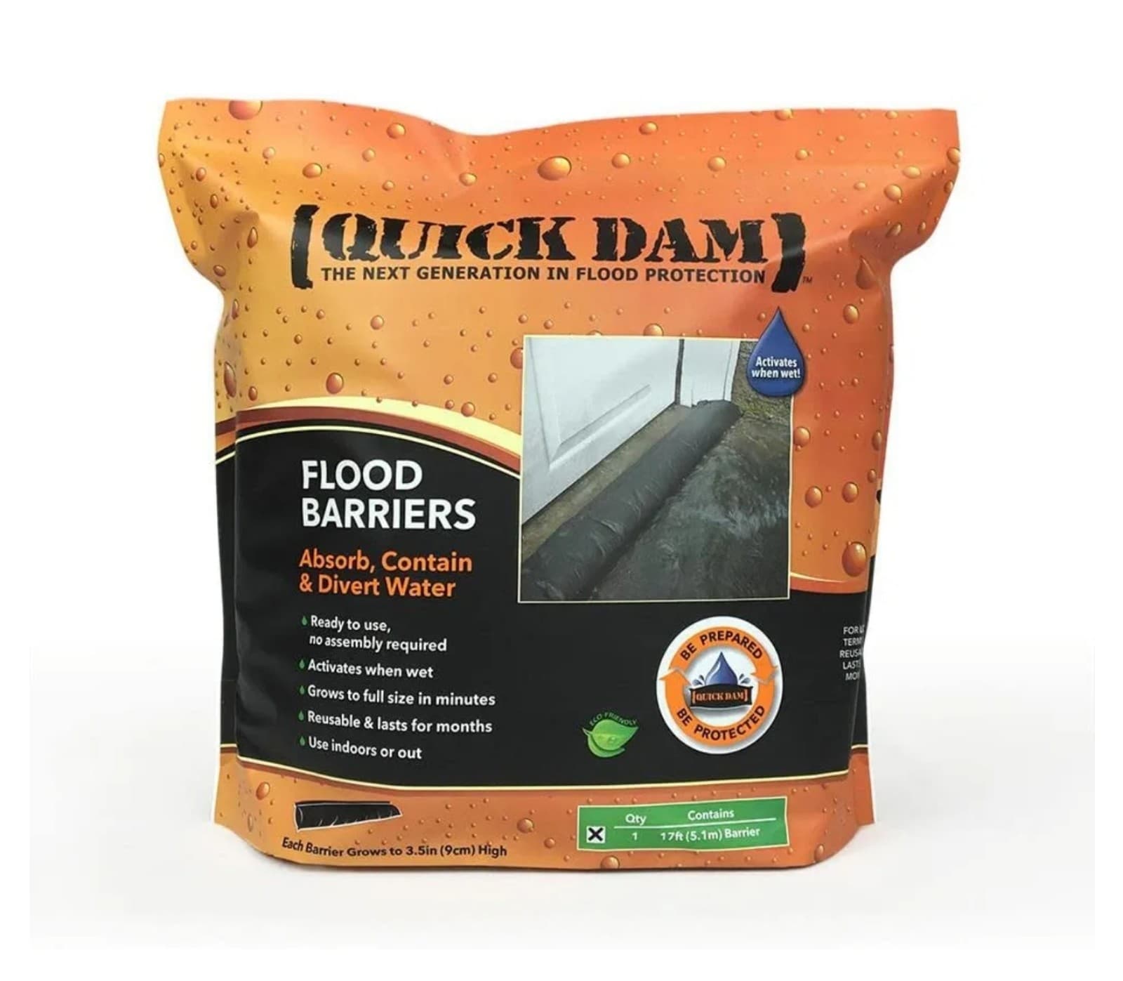 Quick Dam 17 ft. x 3.5 in. Flood Barrier - Image 1