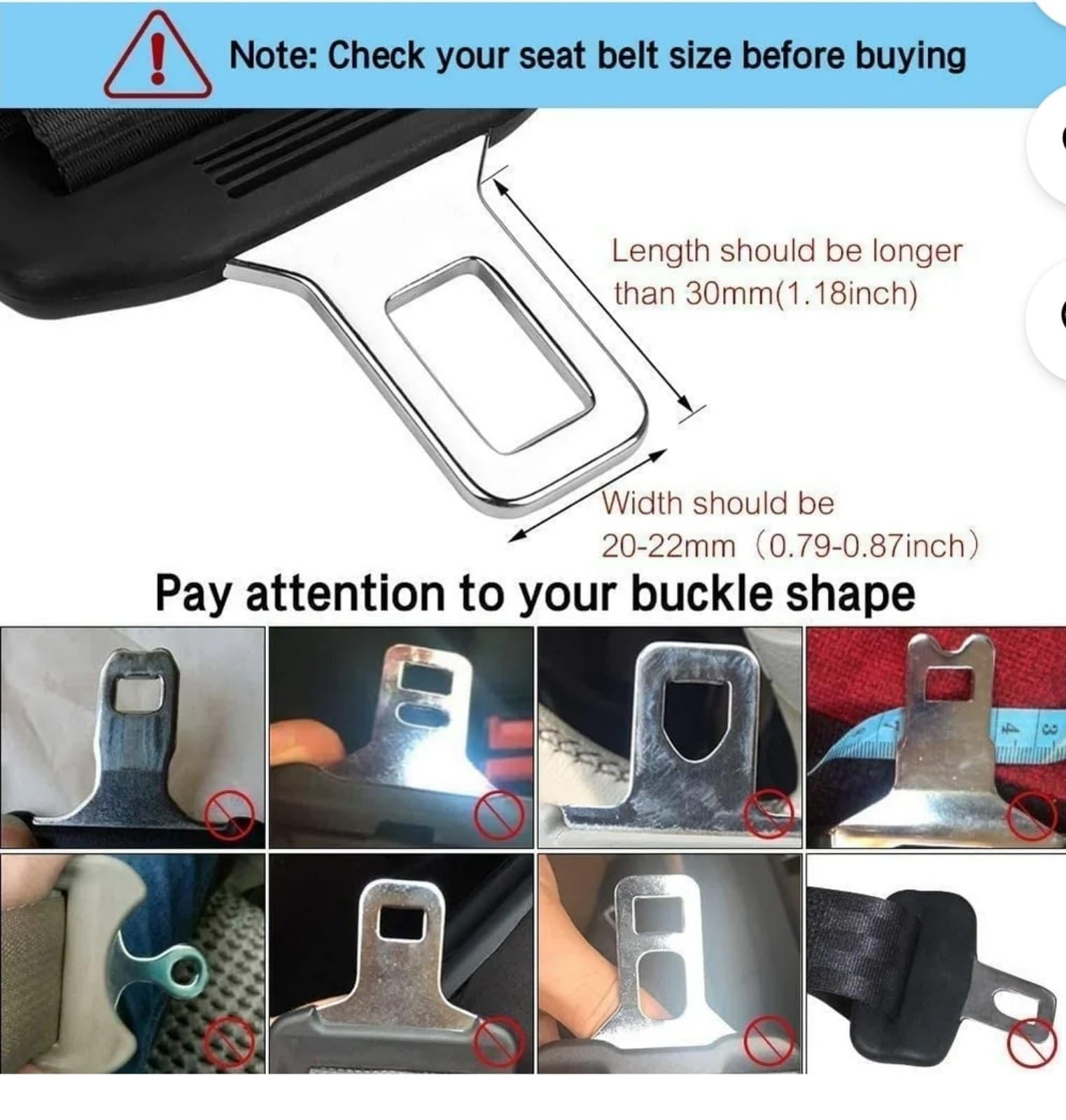 Seat Belt Extender Pack of 2, Universal Seat Belt Extenders for Cars, Seat Belt - Thumbnail 2