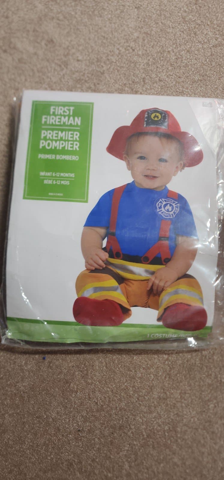 Fireman Costume size 6-12 Months - Image 1