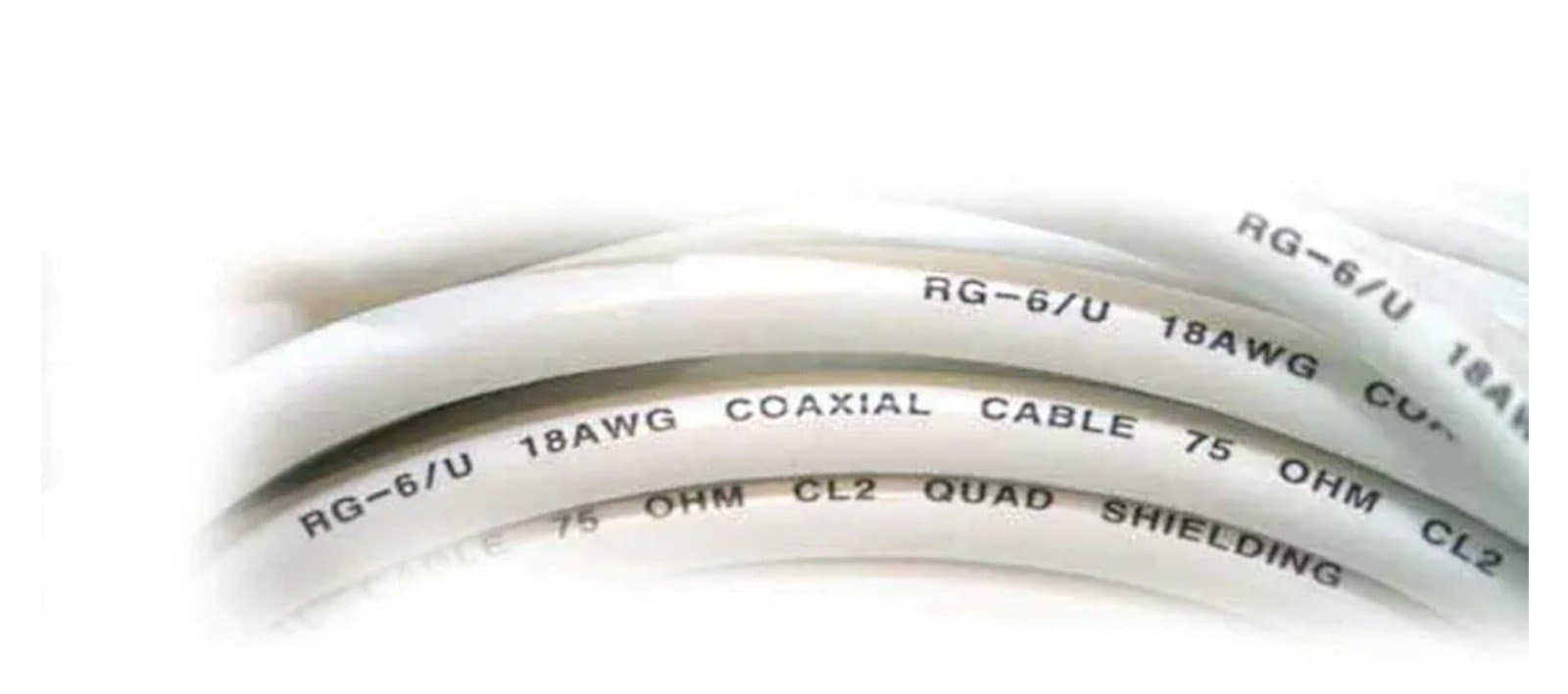 Coaxial Cable with F Type Connector,25ft,White - Thumbnail 3