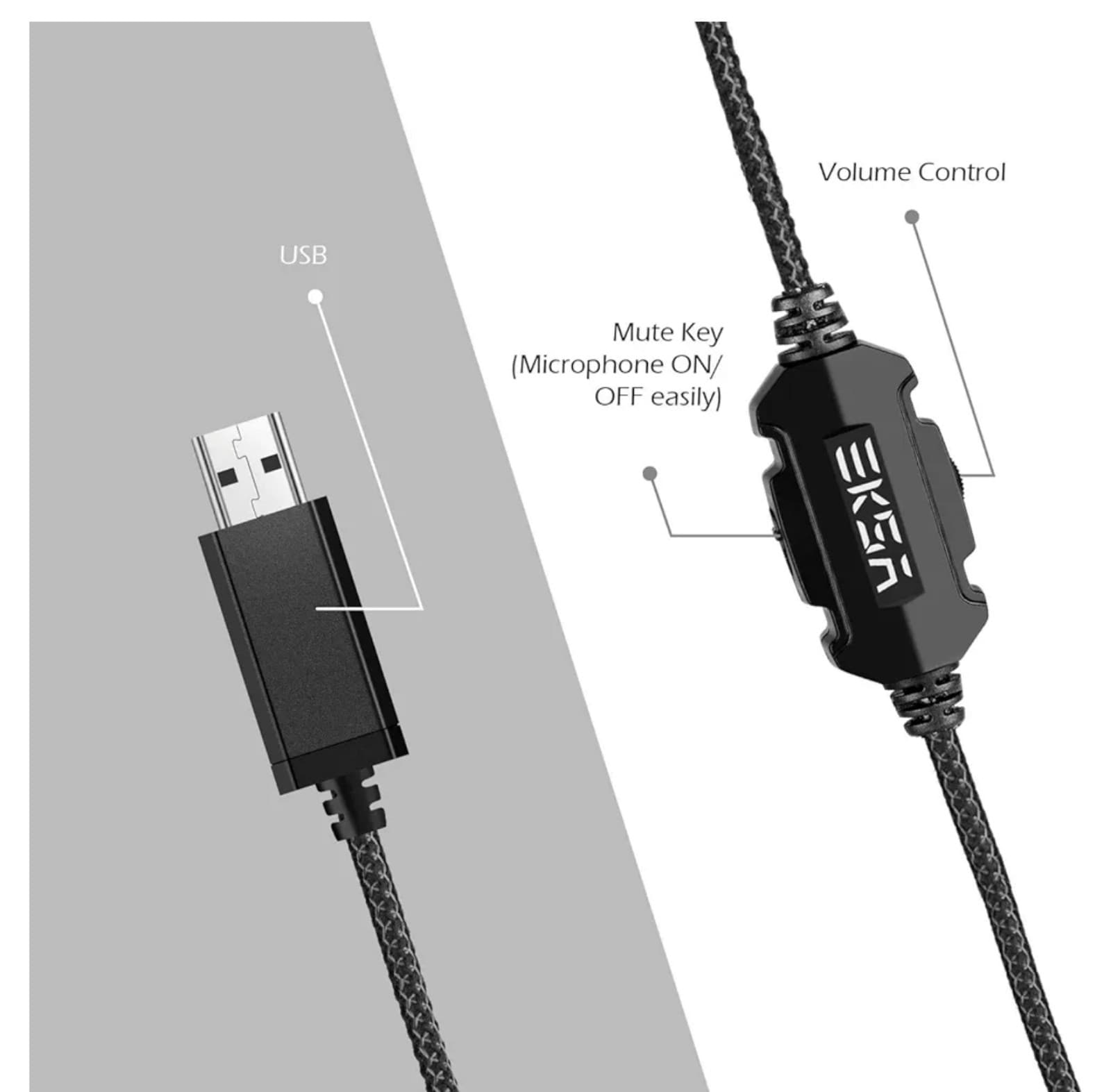 Gaming Headset for PC, Computer Headphones with Microphone/Mic Noise Cancelling - Thumbnail 2