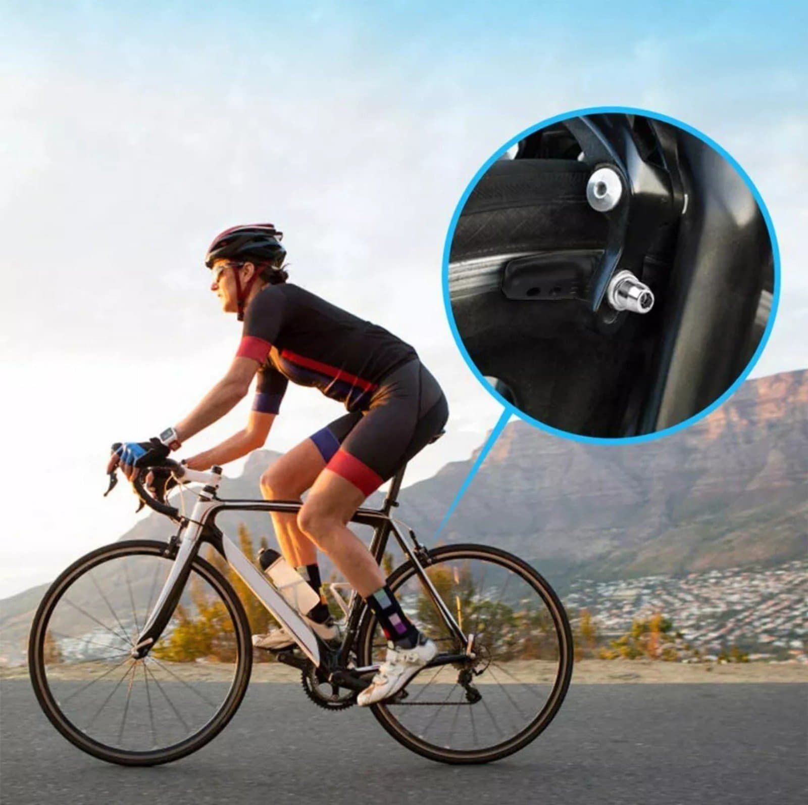 Mountain Bike BMX Cycling V Brake Blocks Bicycle Break Pad Shoes Hold - Thumbnail 4