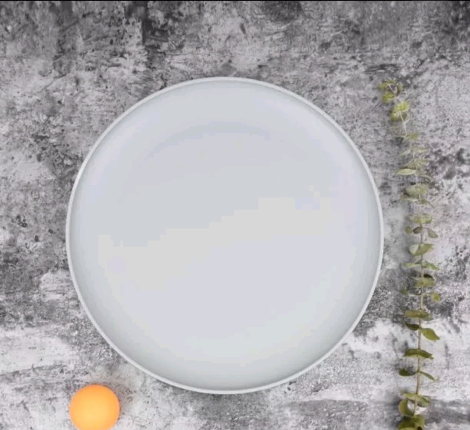 Matte Gray Plates 6 Pack Sturdy Microwave Safe 10" BPA-FREE Dishwasher Safe - Thumbnail 2