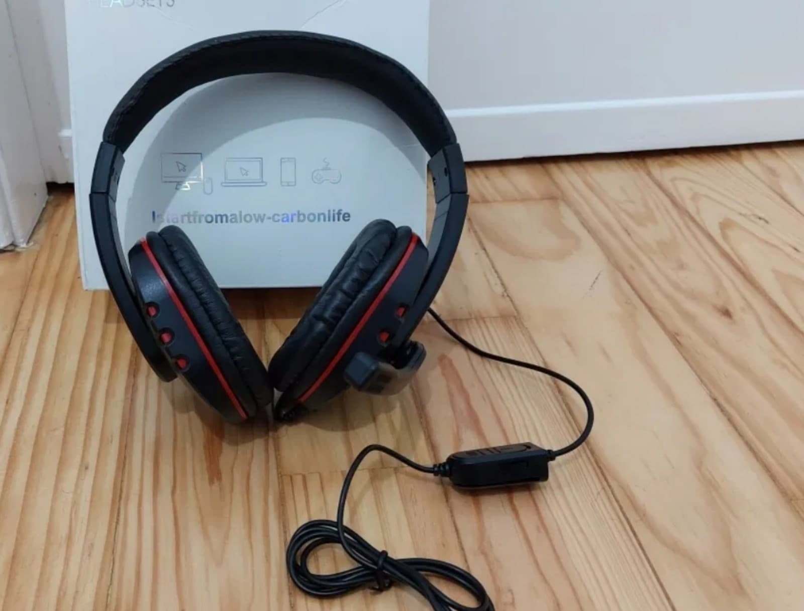 Wired Headset Black & Red A+ - Thumbnail 5