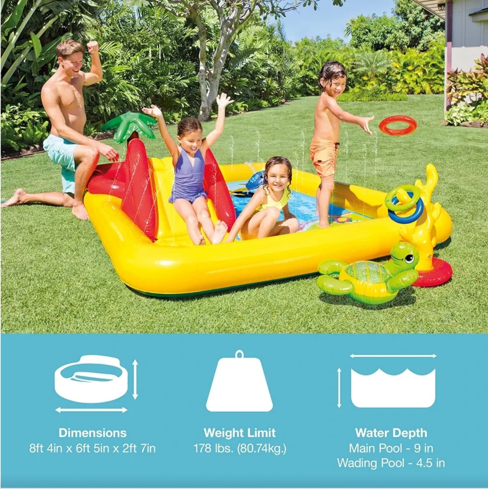 Intex Inflatable Ocean Play Center Kids Pool - Thumbnail 2