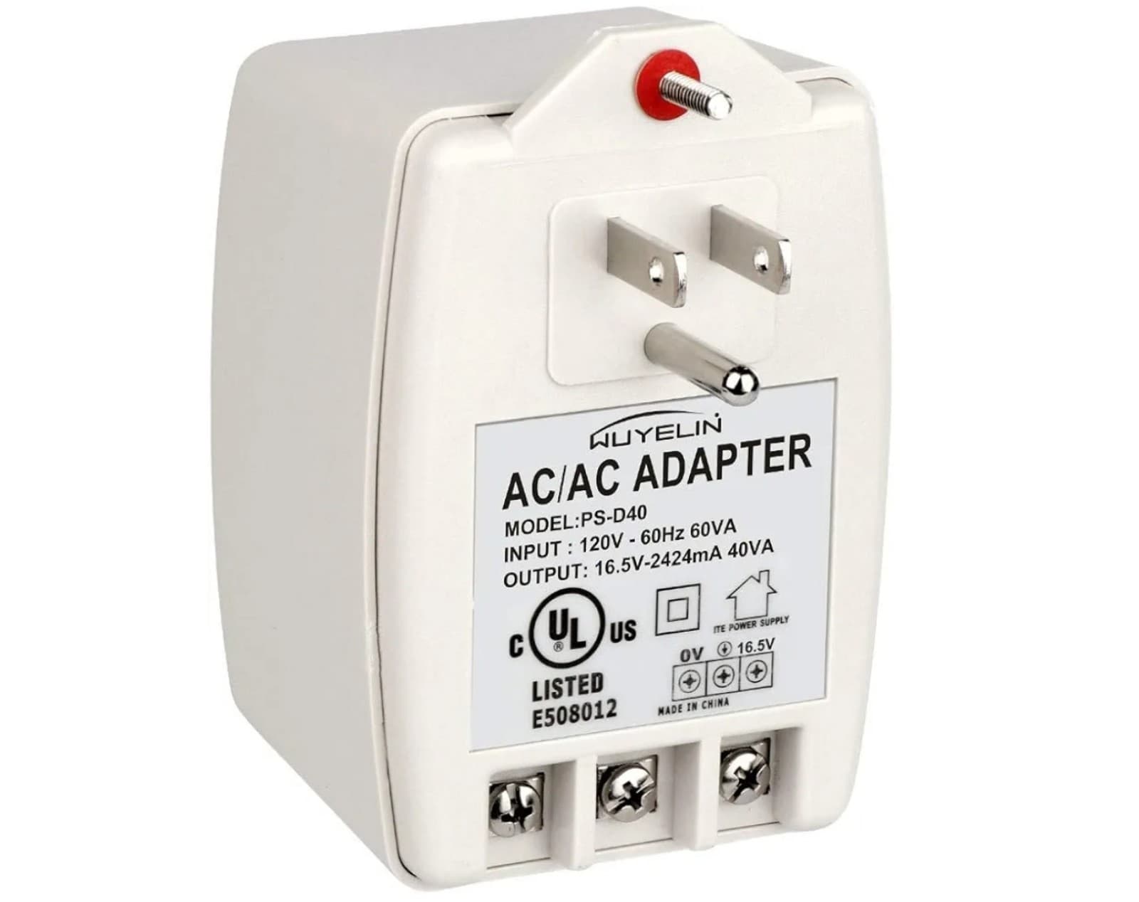 Plug-in Transformer Compatible with All Doorbells & Security Pane - Image 1